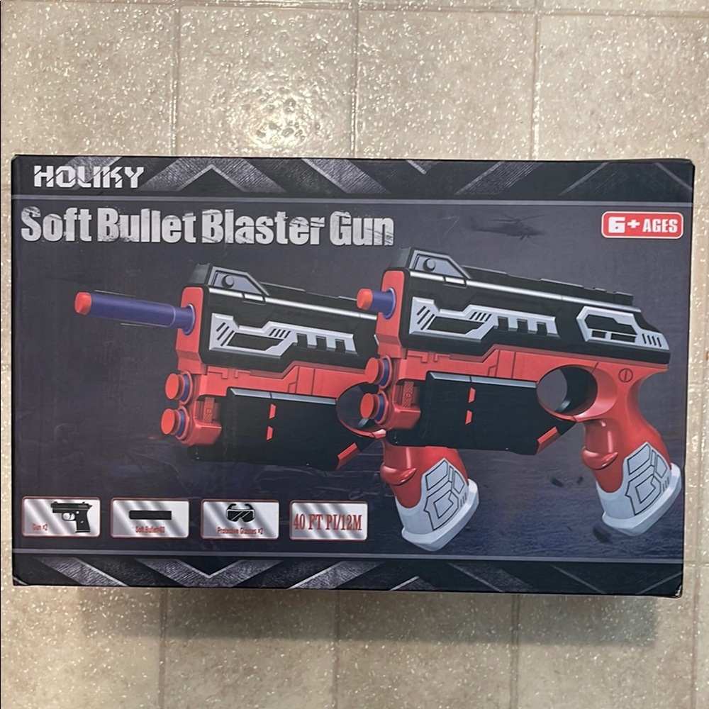 🆕 HOLIKY Soft Bullet Blaster Gun (2 Blaster Set) Ages 6+